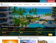Tablet Screenshot of onlineflightsbooking.co.uk